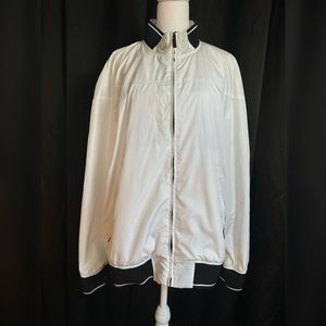 White and Black Zip-Up Jacket